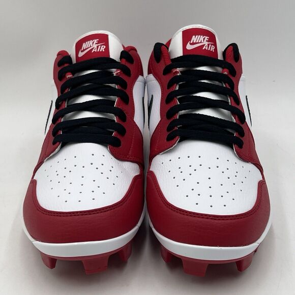 Men Sz 11 Nike Air Jordan 1 Retro MCS Low Chicago Red Baseball Cleat CJ8524 611 - Picture 3 of 8